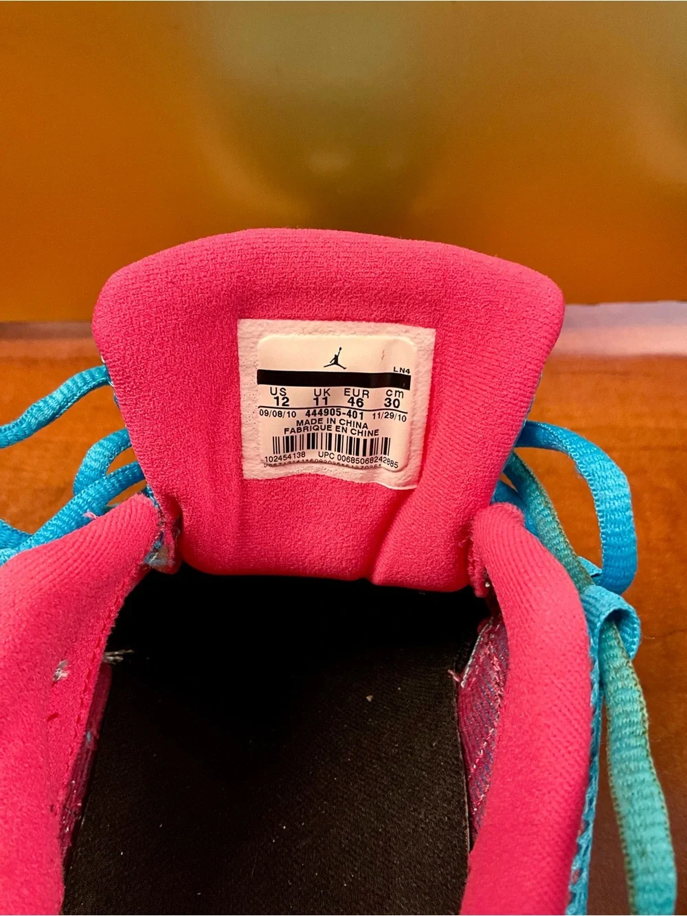 Jordan Youth Turquoise, Black & Pink Low-Top Sneakers